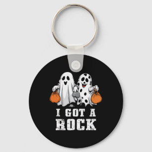 Kreeg een Rock Ghost Halloween Spooky Trick Treat Sleutelhanger