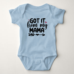 Kreeg het van mijn Mama Blauwe Baby Body Romper