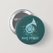 Kreeg Horn Grunge Music Button (Voorkant /achterkant)