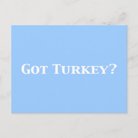Kreeg kalkoen geschenken briefkaart (Voorkant)
