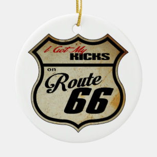 Kreeg mijn Schoppen op Route 66 Keramisch Ornament