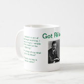 "Kreeg Rilke" Koffiemok (Voorkant links)