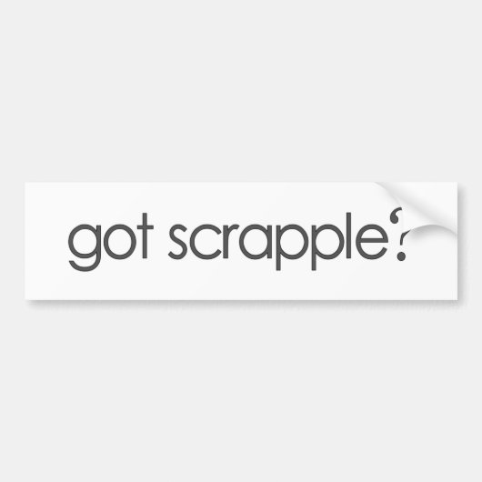 Kreeg Scrappleã e¥ Bumpersticker (Voorkant)