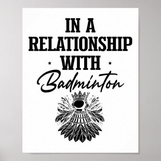 Kreeg Shuttle Badminton Speler Shuttle Racket Poster (Voorkant)