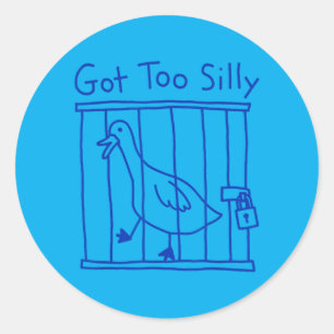 Kreeg Te Domme Gans Meme Grappige Eend Gans Vogel Ronde Sticker