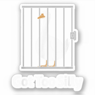 Kreeg Te Grappige Gans Puntor Humor voor Dierenlie Sticker