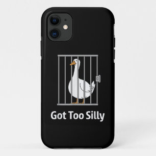 Kreeg Te Grappige Gans Puntorium Humor voor Dieren iPhone 11 Hoesje