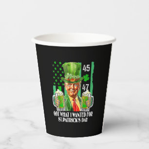 Kreeg wat ik wilde voor St Patrick's Day Funny Tru Papieren Bekers