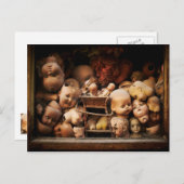 Kreepachtige, onthoofde Doll-hoofden Briefkaart (Voorkant / Achterkant)