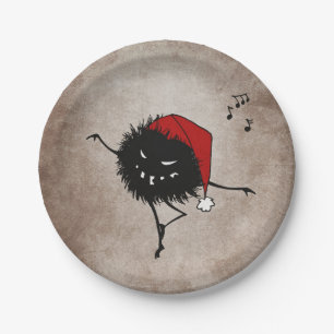 Kreepjes met kerst voor boosaardige kerst papieren bordje