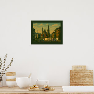 Krefeld Duitsland Stad Kunst Poster