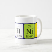 Kreshnik tasse de nom de table périodique (Devant droit)