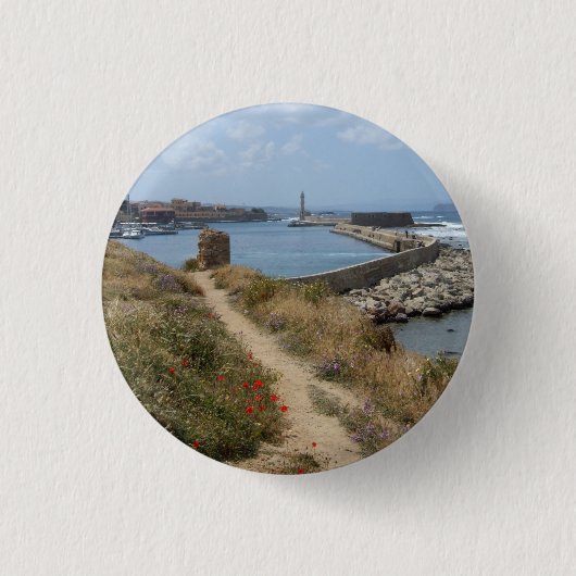 Kreta, Chania Button/Badge Ronde Button 3,2 Cm (Voorkant)