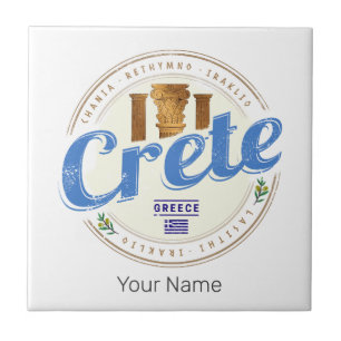 Kreta eiland Griekenland Retro vakantie Souvenir Tegeltje