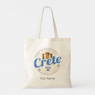 Kreta eiland Griekenland Retro  vakantie Souvenir Tote Bag