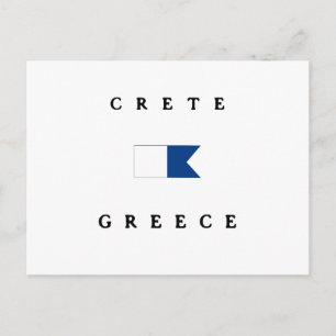 Kreta Griekenland Alpha Dive Flag Briefkaart