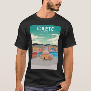 Kreta Griekenland Griekenland Minimal Daytime Skyl T-shirt