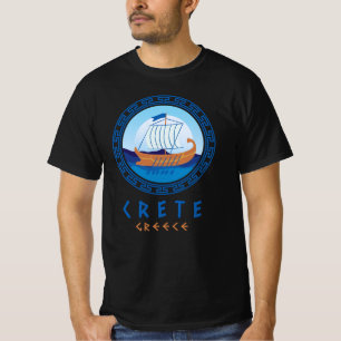 Kreta, Griekenland Grieks scheepsontwerp Mannen T-shirt