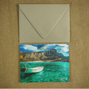 Kreta Griekenland Ocean Oil Painting Briefkaart
