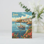 Kreta Griekenland Vintage Briefkaart (Staand voorkant)
