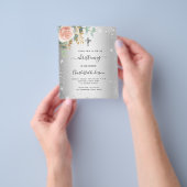 Kreukdoornige zilversparrenuitnodiging flyer (Hand)