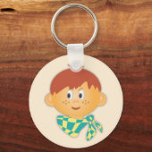 Kreukeljongen met een Scarf Sleutelhanger (Voorkant)