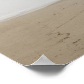 Kreukgestonken strand met palmbomen poster (Hoek)