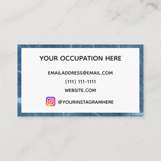 Kreukijsmarmer Visitekaartje (Achterkant)