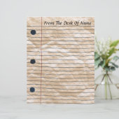 Kreukpapier met briefhoofd (Staand voorkant)