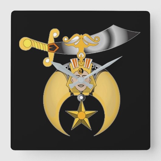 Kreukstoffen Vierkante Klok (Voorkant)