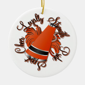 Kreukzwart en Oranje Kwaliteit Fotoversiering Keramisch Ornament