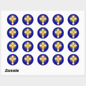 Kreuz cross ronde sticker (Vel)