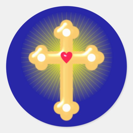 Kreuz cross ronde sticker (Voorkant)