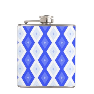 Kreuzenblauw diamantpatroon heupfles