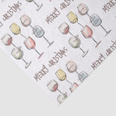Kriebeldoodle wijnglas patroon Prettig kerstfeest Tissuepapier (Detail)