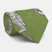 Kriekpatroon in vintage stijl stropdas (Opgerold)