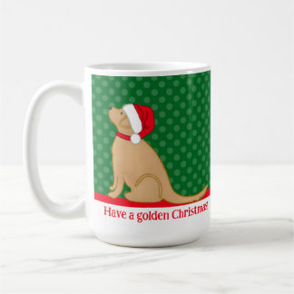 Krijg een Kerst Golden Retriever Groene Mok