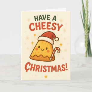 Krijg een Kerstmis met kaas Grappige Pizza Liefheb Feestdagen Kaart