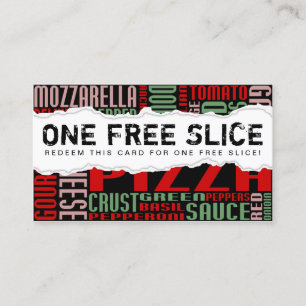 krijg één vrije PLAK van de PIZZA (gescheurd Klantenkaartje