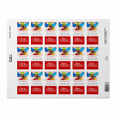 Krijg een vrolijk Kerstfeest Etiket (Full Sheet)