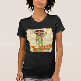 Krijg Funky Disco Boogie Sock Monkey karakter T-shirt