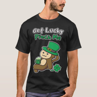 Krijg geluk Knijp me Lucky Shamrock St Patrick St T-shirt