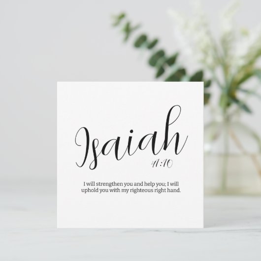 Krijg goed Bijbelvers | Jesaja 41 | Sterkte Kaart (Staand voorkant)