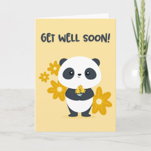 Krijg goed Binnenkort Mooie Panda Beer Groet Kaart