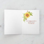 Krijg goed Bloemengele Zonnebloem Kaart (Binnen)