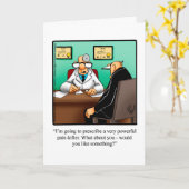 Krijg goed Humor Wenskaart Kaart (Gele Bloem)