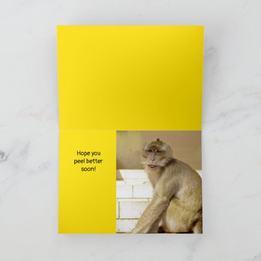 Krijg goed Kaart Funny Monkey met Banana Feel Bett (Binnen)