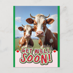 Krijg goed snel koeien briefkaart