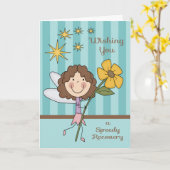 Krijg goed van Hospital Fairy Kaart (Gele Bloem)