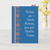 Krijg goed van schouderoperatie Rangoli Border Blu Kaart (Gele Bloem)